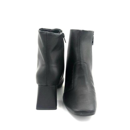 Bota Bebecê Salto Bloco Bico Quadrado Preta 4414240