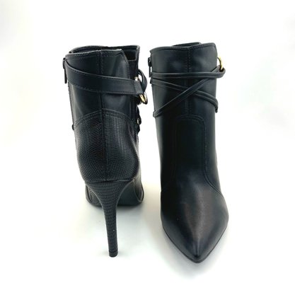 Bota Bebecê Solto Fino Bico Fino Preta 6114-023