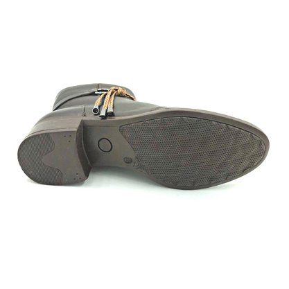 Bota Cano Curto Comfort Plus Couro Café 7299