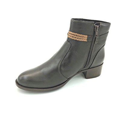 Bota Cano Curto Comfort Plus Couro Café 7299