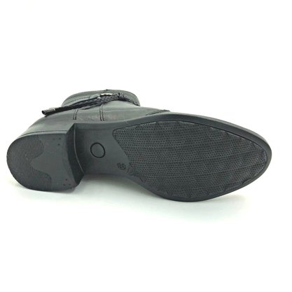 Bota Cano Curto Comfort Plus Couro Preta 7299