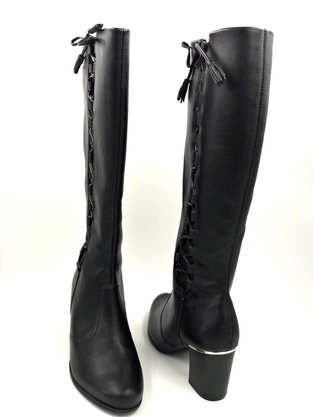 Bota Cano Longo Comfortflex Preta Ajustável na Perna