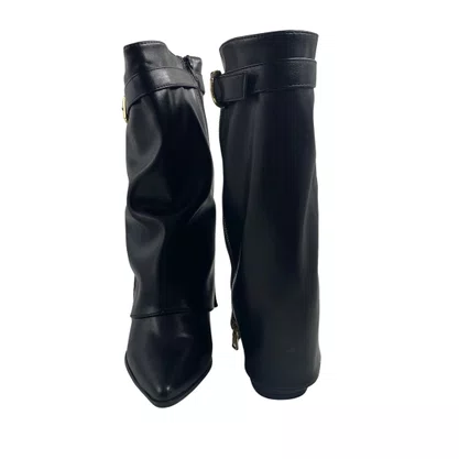 Bota Capa Ramarim Preta 2658131 Cano Médio Bico Fino