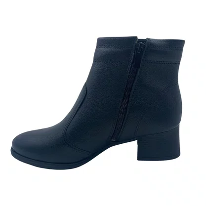 Bota Casual Couro Dakota Cano Baixo Preta 2781