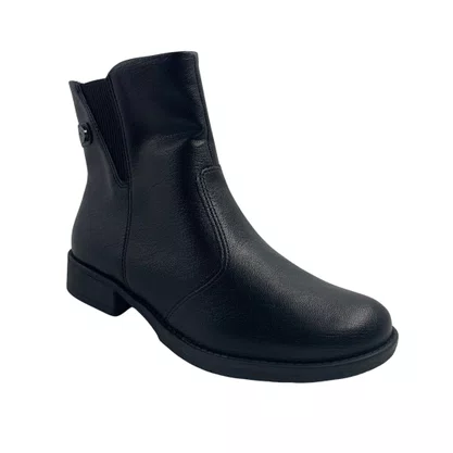 Bota Chelsea Piccadilly Preta 653025 Cano Curto
