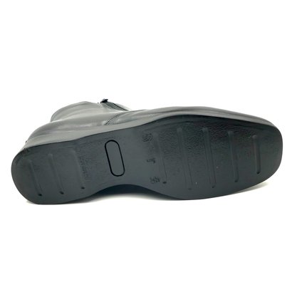 Bota Comfort Plus Couro Cano Baixo Preta 20229
