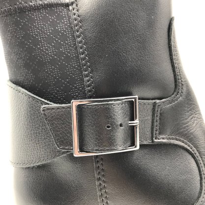 Bota Comfortflex Cano Baixo Couro Preta 2369303