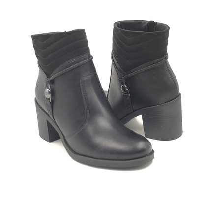 Bota Comfortflex Cano Baixo Salto Bloco Preta 2399302