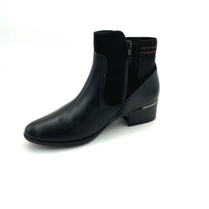 Bota Comfortflex Cano Curto Couro Preta 2269301