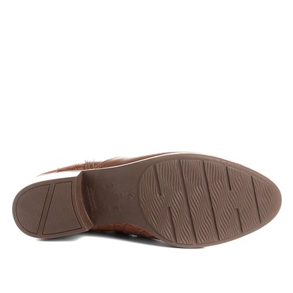 Bota Comfortflex Couro Natural Cano Curto Pinhão