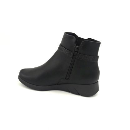 Bota Comfortflex Preta Cano Curto Ankle Boot 1989303
