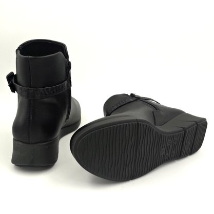 Bota Comfortflex Preta Cano Curto Ankle Boot 1989303