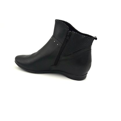 Bota Comfortflex Preta Cano Curto Ankle Boot 1991301