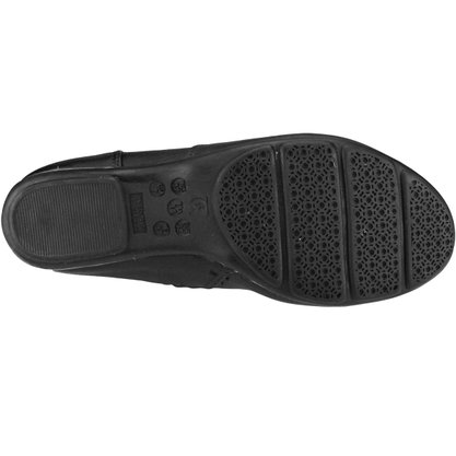 Bota Comfortflex Salto Embutido Cano com Ajuste Preta