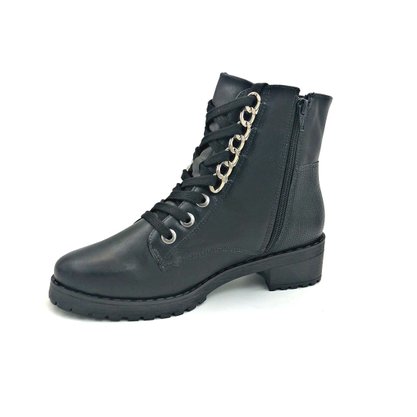 Bota Coturno Bebecê Preto Salto Baixo Tratorado 2314296