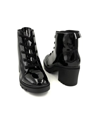 Bota Coturno Bebecê Verniz Preta Tratorado 5618-065