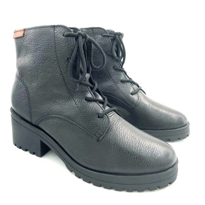 Bota Coturno Bottero Couro Preto Com Zíper 335301