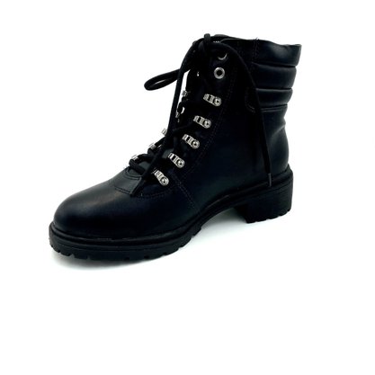Bota Coturno Comfortflex Preto Salto Baixo 2247303