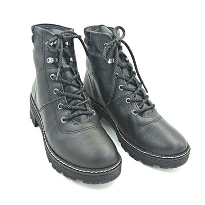Bota Coturno Dakota Tratorada Couro Preta 3881