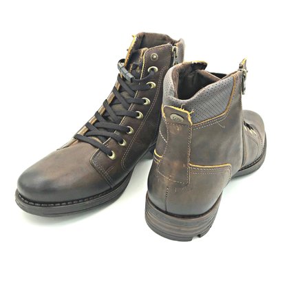 Bota Coturno Masculino Pegada Couro Castanho 180743