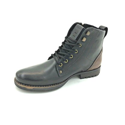 Bota Coturno Masculino Pegada Couro Preto 180745