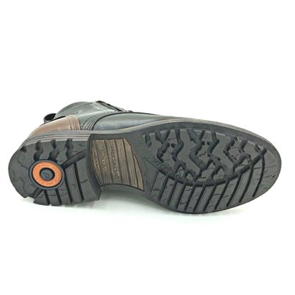 Bota Coturno Masculino Pegada Couro Preto 180745
