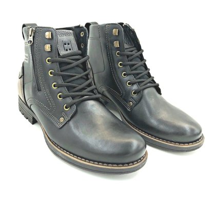 Bota Coturno Masculino Pegada Couro Preto 180745