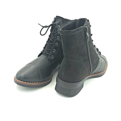 Bota Coturno Piccadilly Cadarço Preta Cano Curto 734002