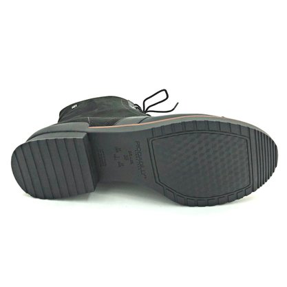 Bota Coturno Piccadilly Cadarço Preta Cano Curto 734002