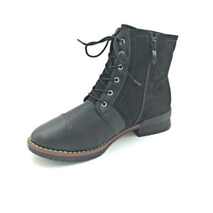 Bota Coturno Piccadilly Cadarço Preta Cano Curto 734002