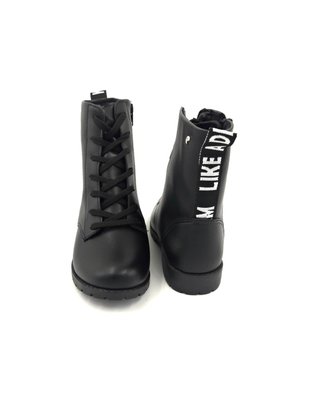 Bota Coturno Preta Menina Pampili Zíper 463.009