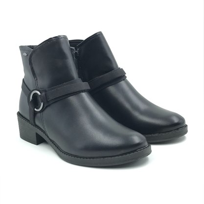 Bota Dakota Cano Curto Salto Baixo Preta 5753