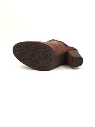 Bota Dakota Cano Curto Salto Médio Couro Natural B9912