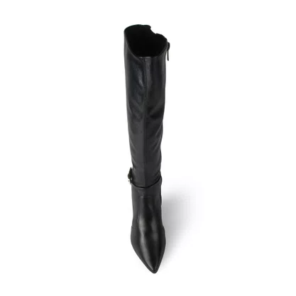 Bota Dakota Cano Longo Preta D2752 Salto Bloco