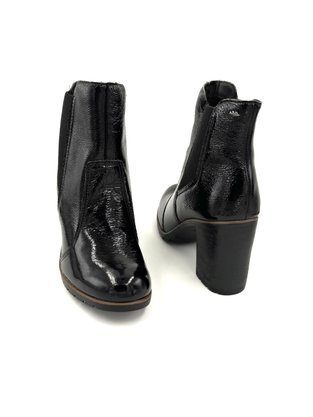 Bota Dakota Couro Natural Verniz Preta Salto Grosso