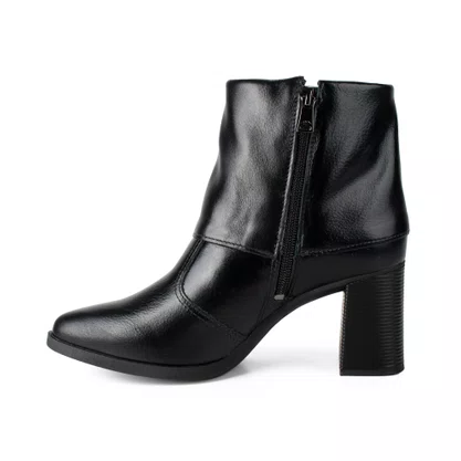 Bota Dakota Couro Preta 2381 Cano Curto Salto Bloco