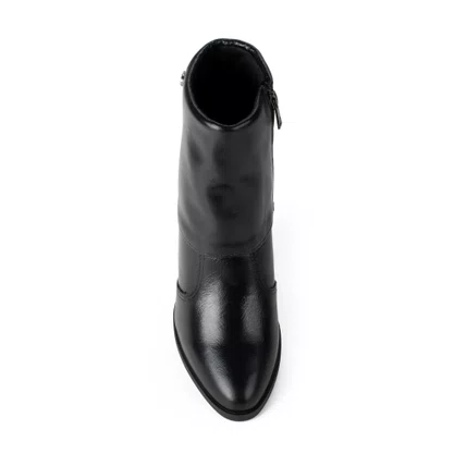 Bota Dakota Couro Preta 2381 Cano Curto Salto Bloco