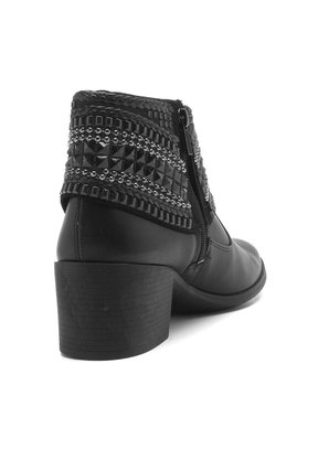 Bota Dakota Preta Cano Curto Solto Grosso G0711 Strass