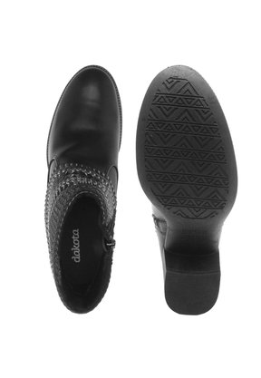 Bota Dakota Preta Cano Curto Solto Grosso G0711 Strass
