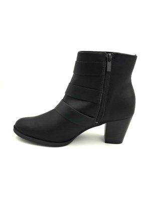 Bota Dakota Preta Fivelas Cano Curto Salto Médio G0201