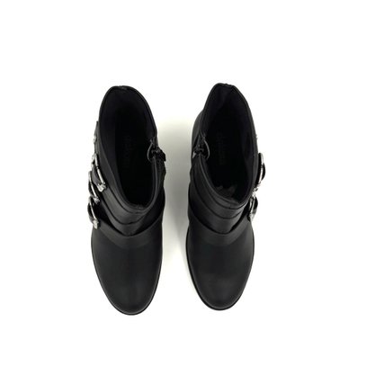 Bota Dakota Preta Fivelas Cano Curto Salto Médio G0201
