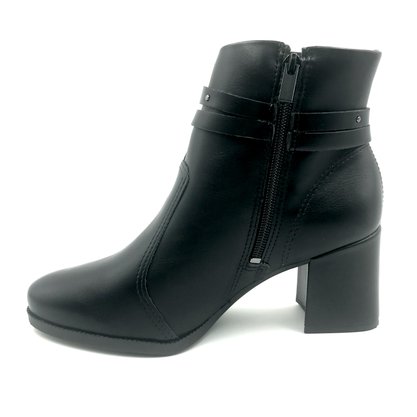 Bota Dakota Salto Bloco Bico Redondo Preta 9611