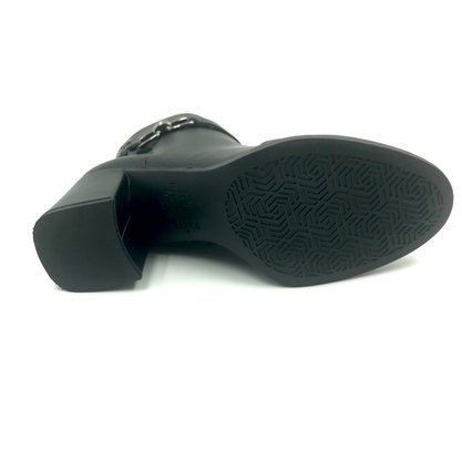 Bota Dakota Salto Bloco Bico Redondo Preta 9611