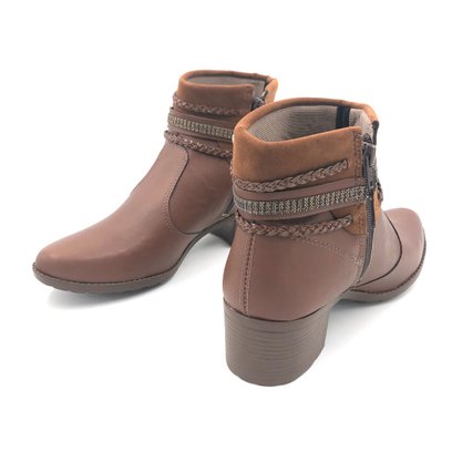 Bota Feminina Mississipi Castanho Cano Curto Q2061