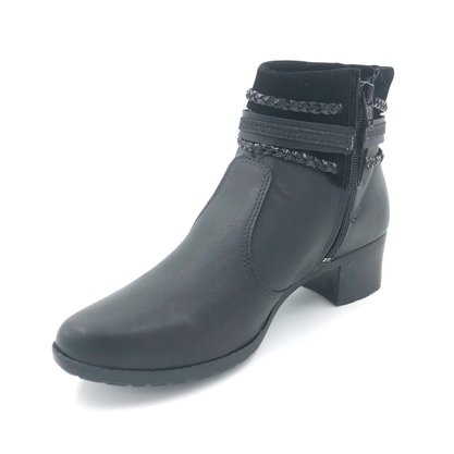 Bota Feminina Mississipi Preta Cano Curto Q2061