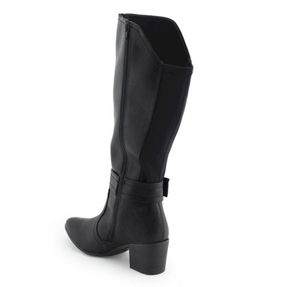 Bota Feminina Ramarim Preta Com Ajuste na Panturrilha