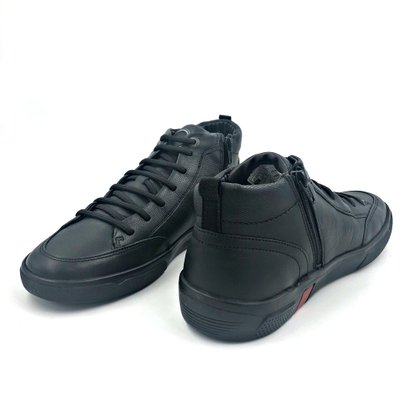 Bota Ferracini Couro Natural Preto Elástico e Zíper 8951