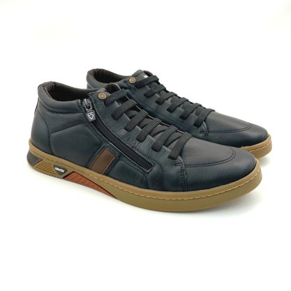 Bota Ferracini Couro Preta Zion 9567