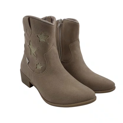 Bota Kidy Menina Western Country com Brilho Bege 3120010
