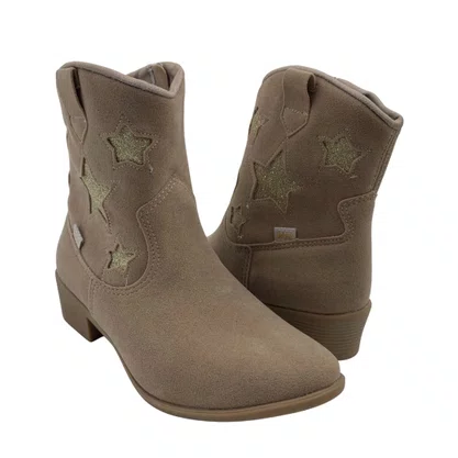 Bota Kidy Menina Western Country com Brilho Bege 3120010